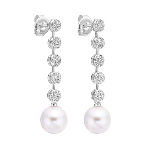 Vivian Pearl Diamond Earrings